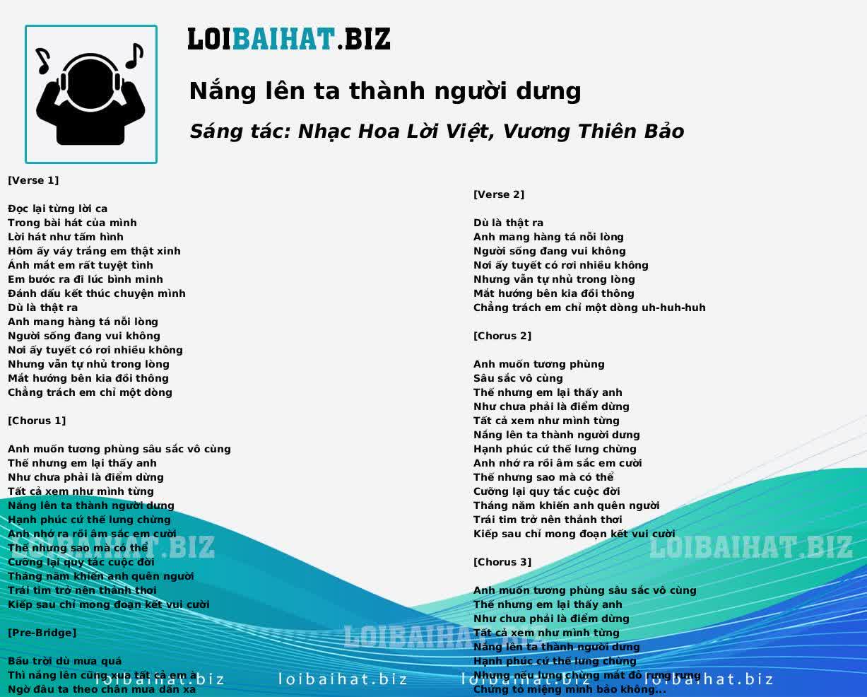 Nắng lên ta thành người dưng