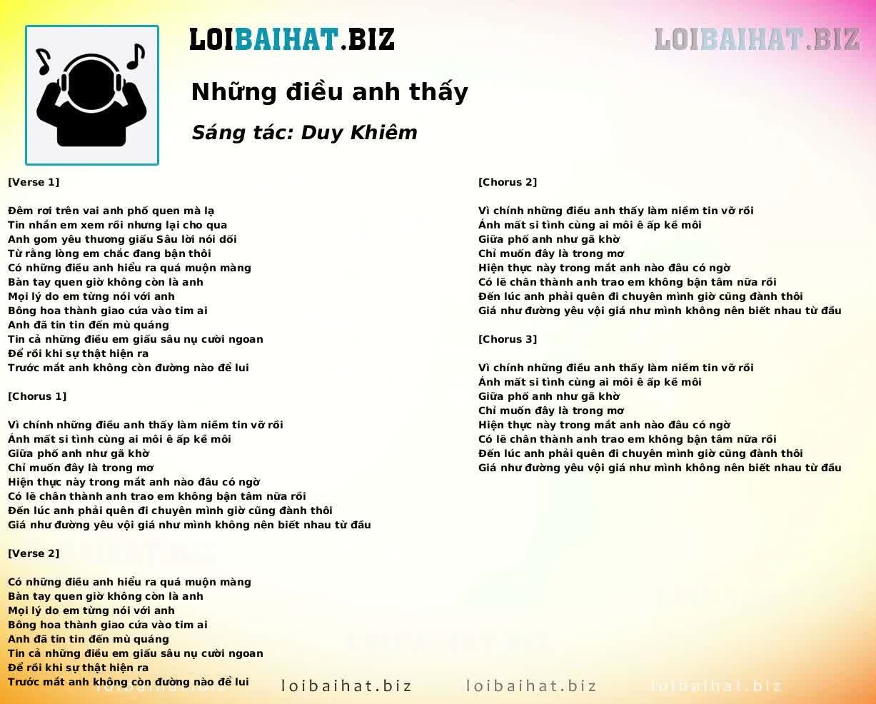 Những điều anh thấy