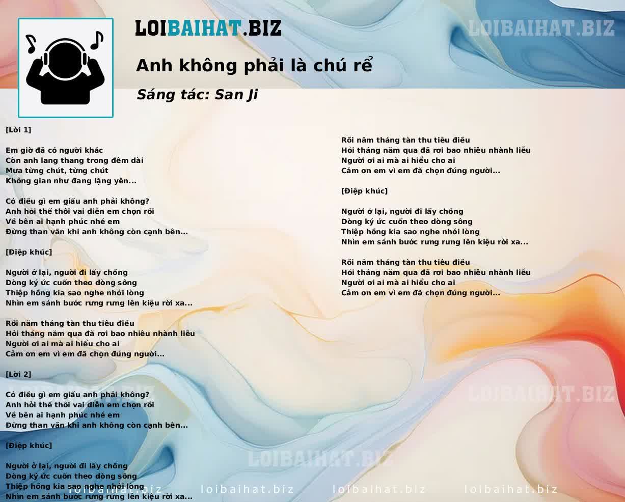 Anh không phải là chú rể