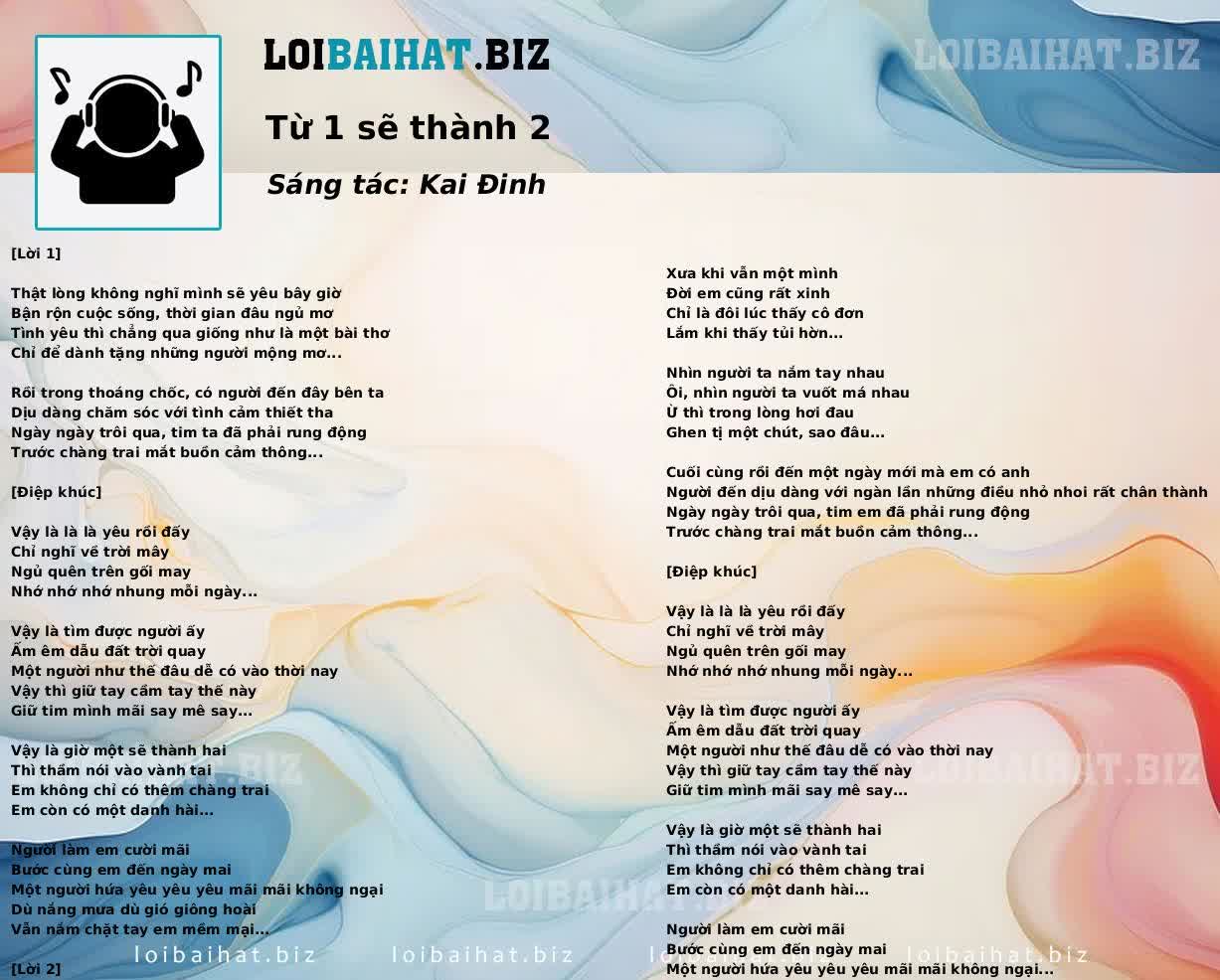 Từ 1 sẽ thành 2