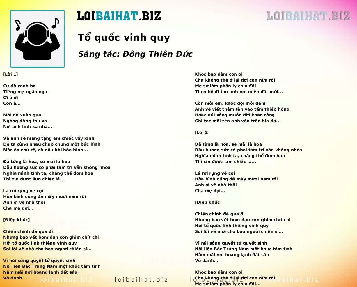 Tổ quốc vinh quy