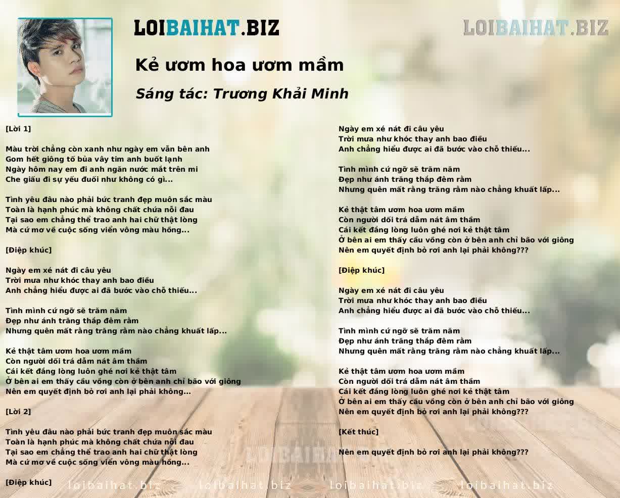 Kẻ ươm hoa ươm mầm