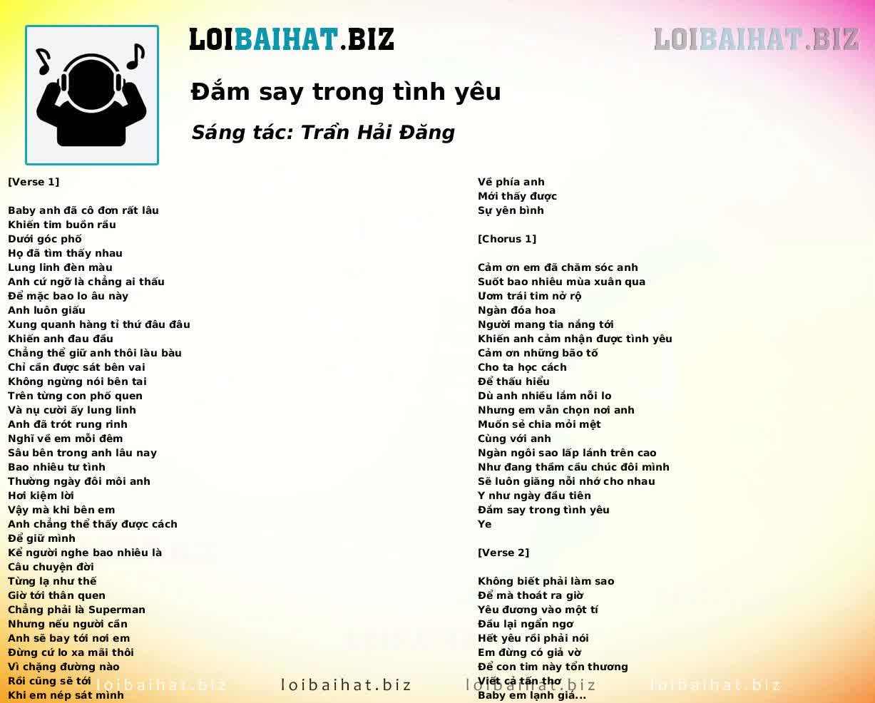 Đắm say trong tình yêu