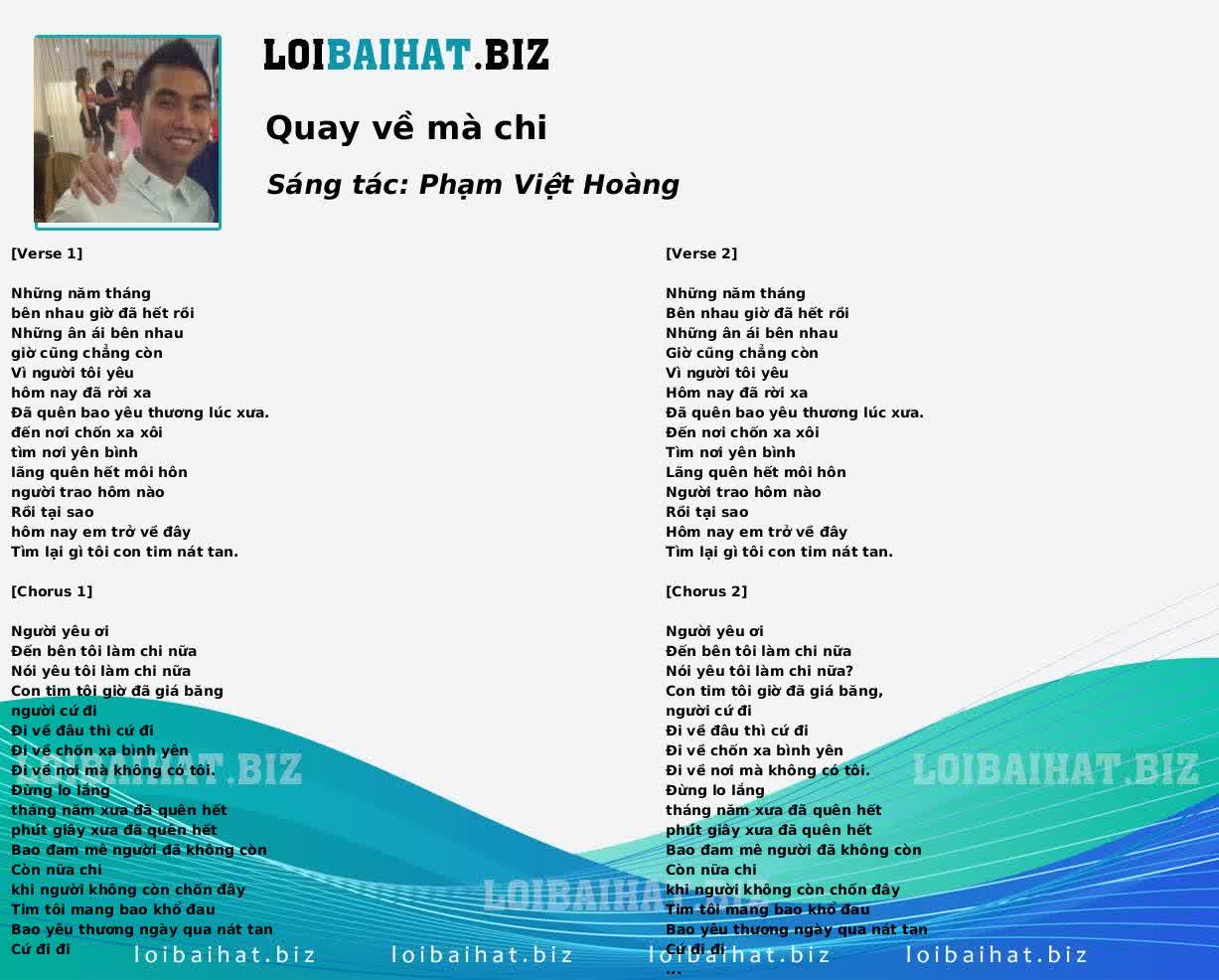 Quay về mà chi