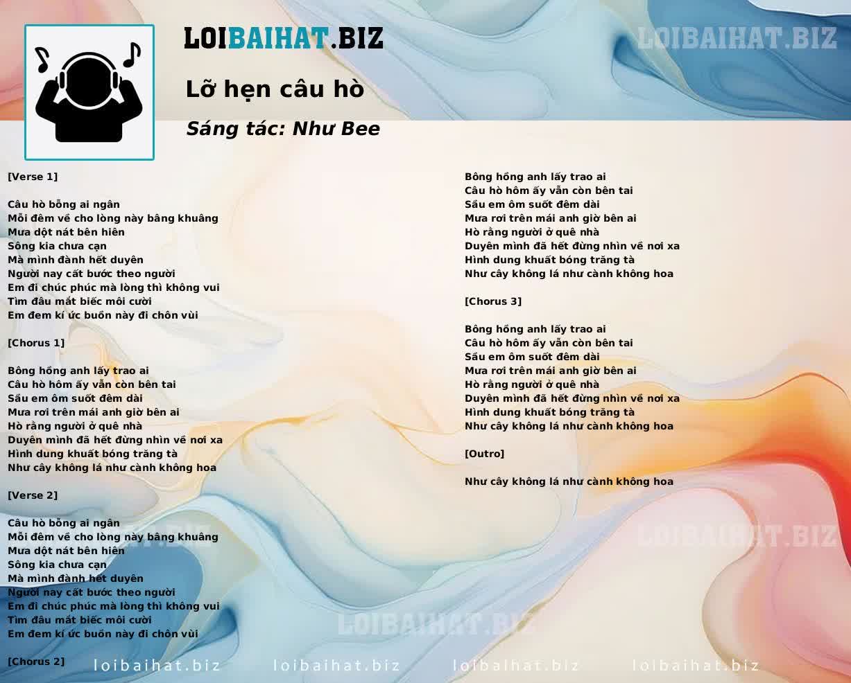 Lỡ hẹn câu hò