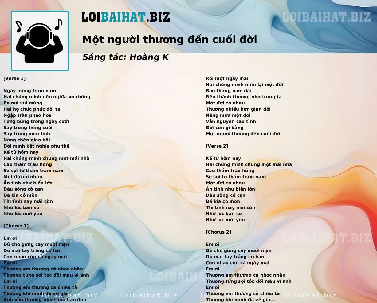 Một người thương đến cuối đời