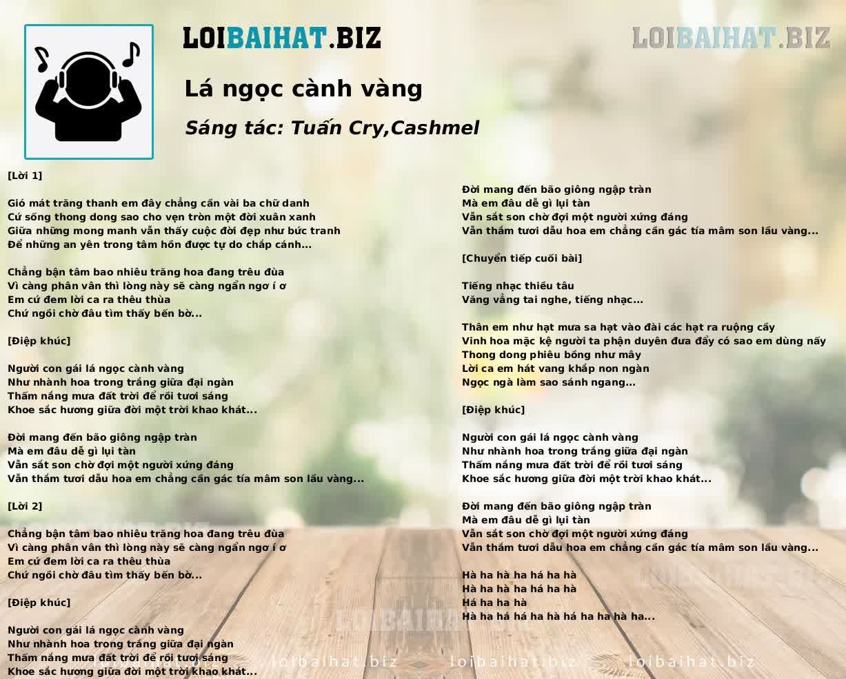 Lá ngọc cành vàng