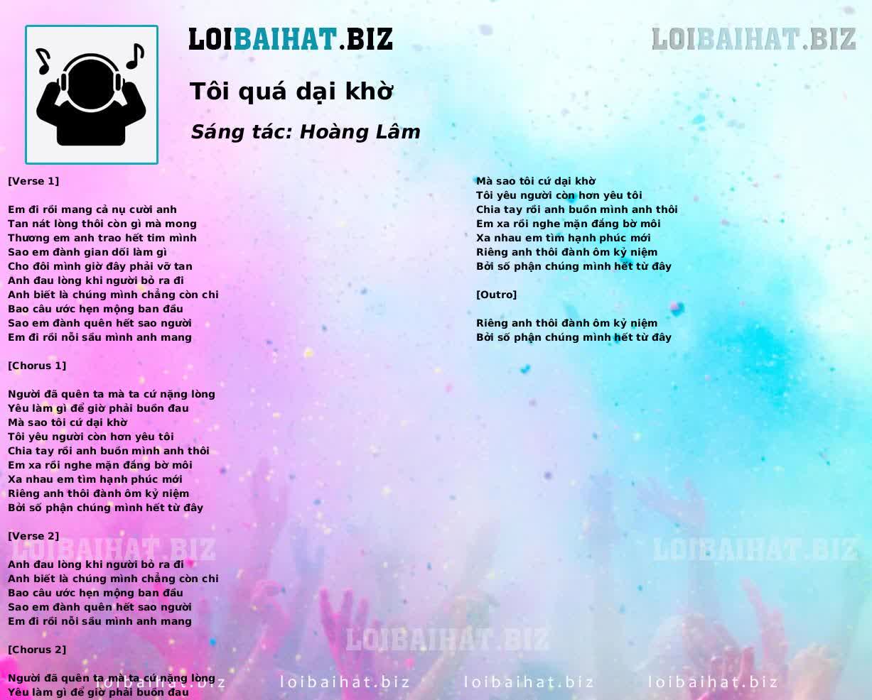 Tôi quá dại khờ