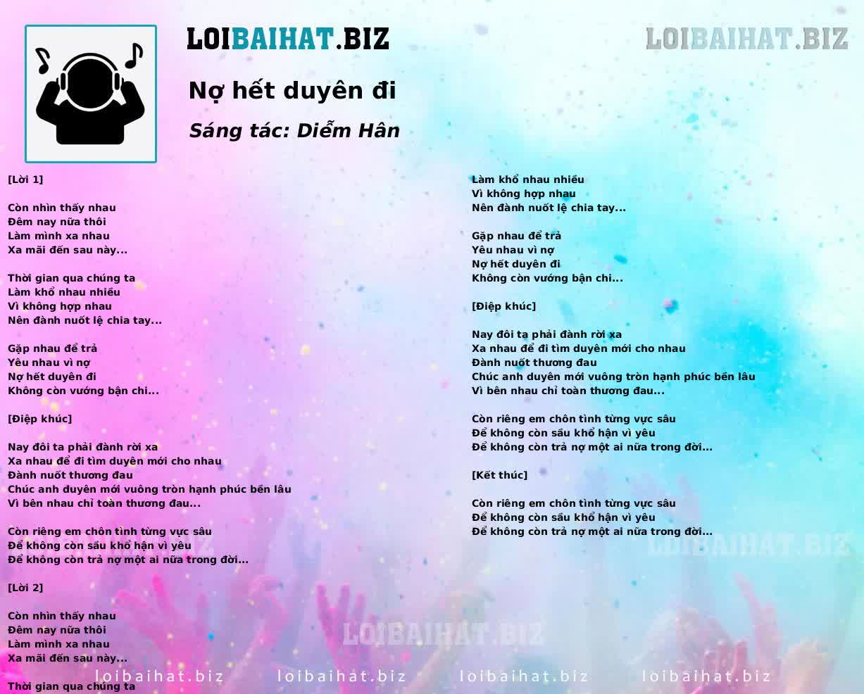 Nợ hết duyên đi