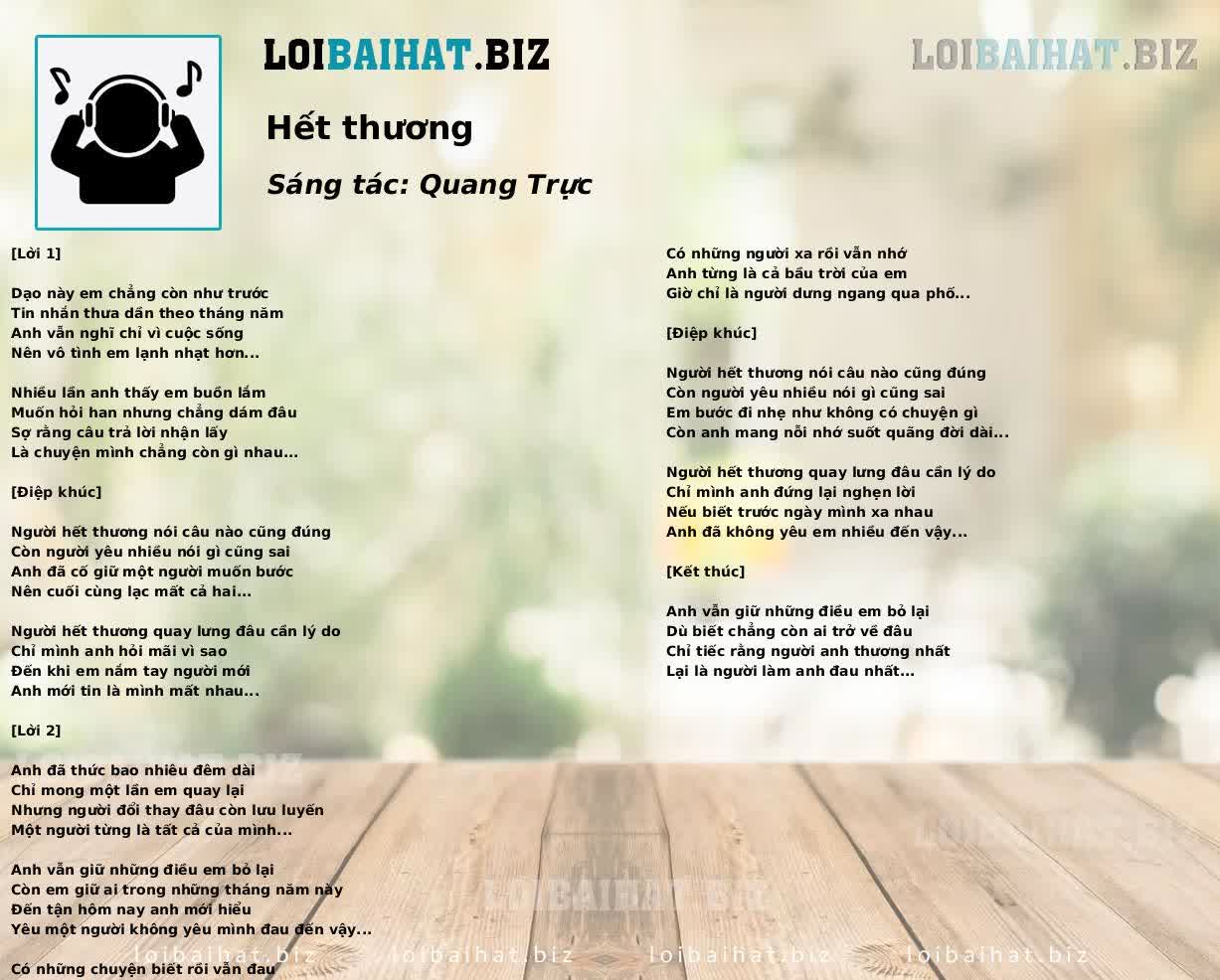 Hết thương