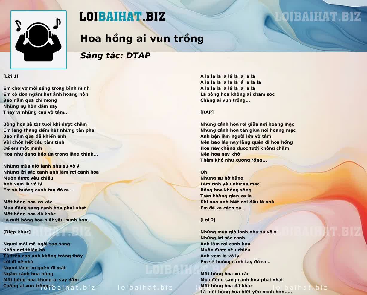 Hoa hồng ai vun trồng