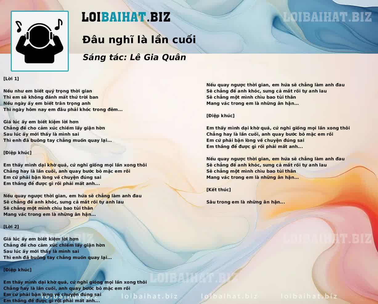Đâu nghĩ là lần cuối
