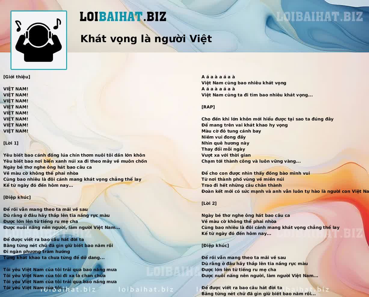 Khát vọng là người Việt