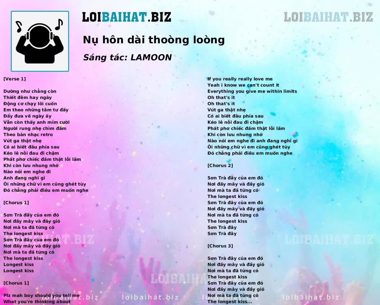 Nụ hôn dài thoòng loòng