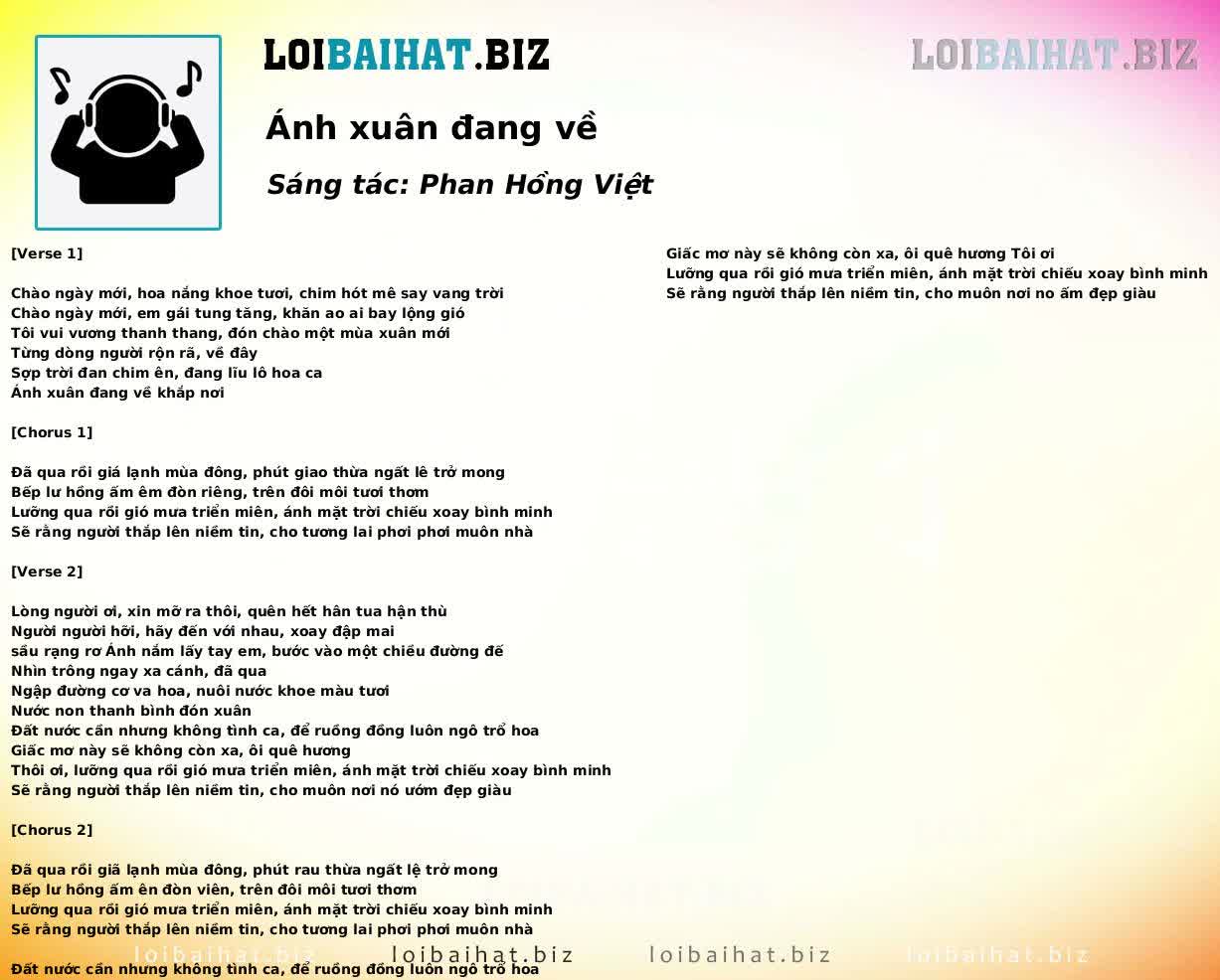 Ánh xuân đang về