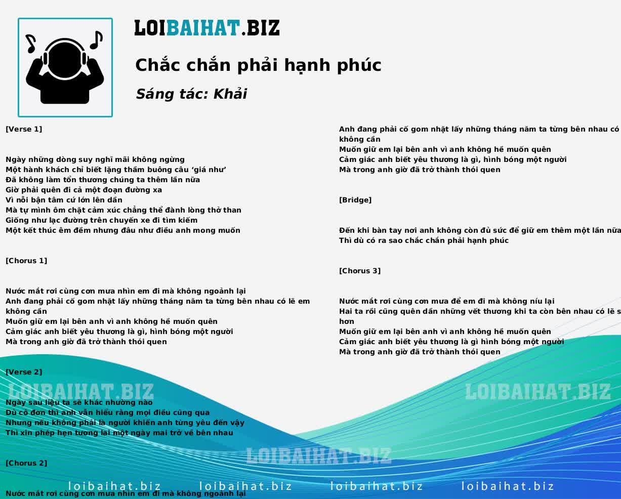 Chắc chắn phải hạnh phúc