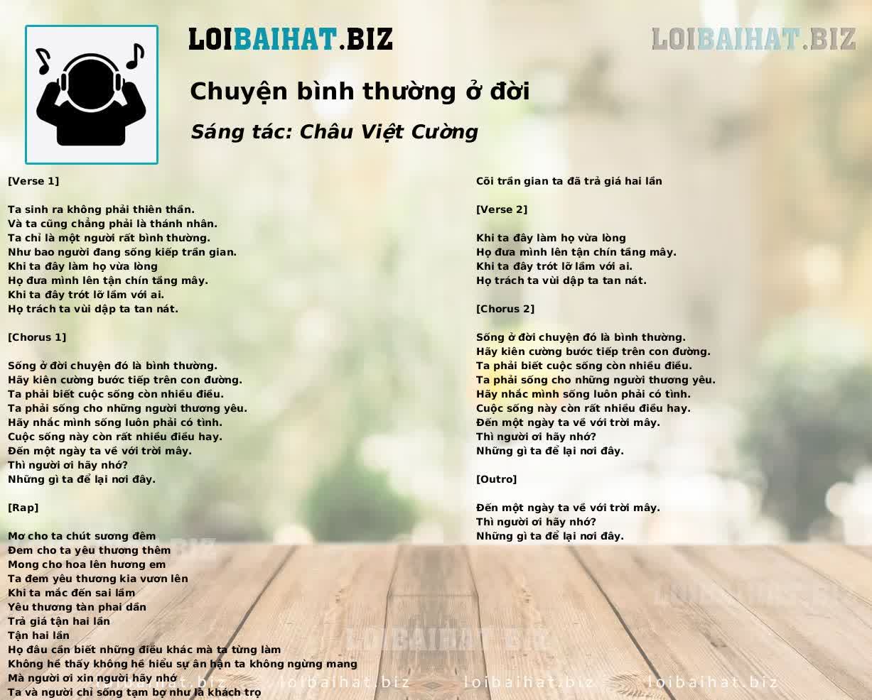 Chuyện bình thường ở đời