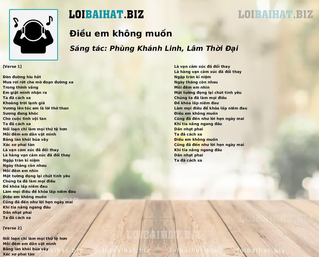 Điều em không muốn