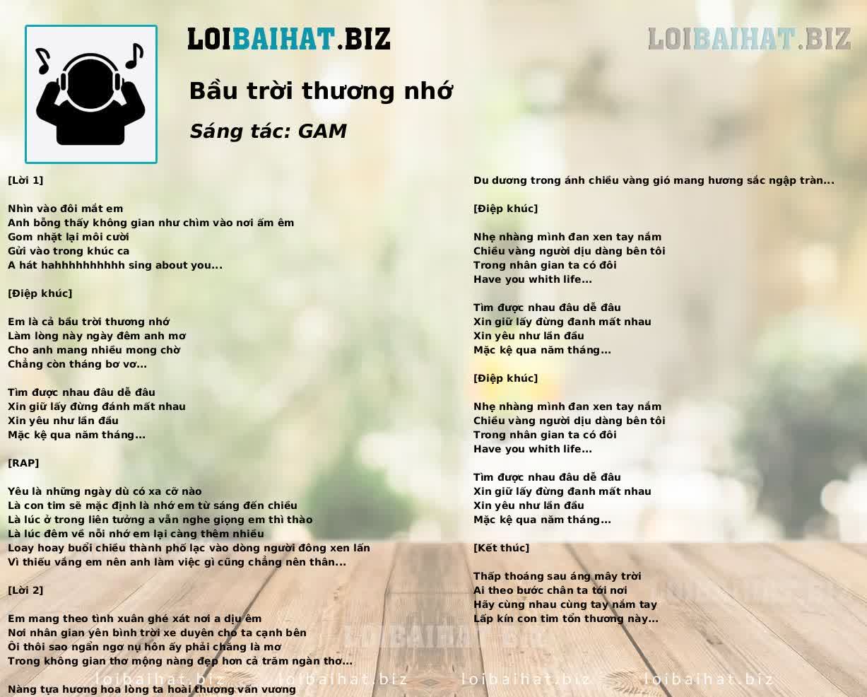 Bầu trời thương nhớ