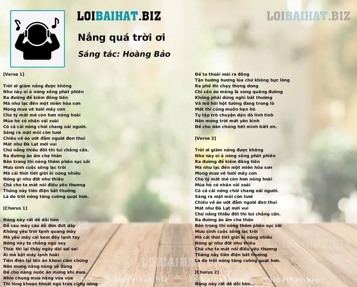 Nắng quá trời ơi