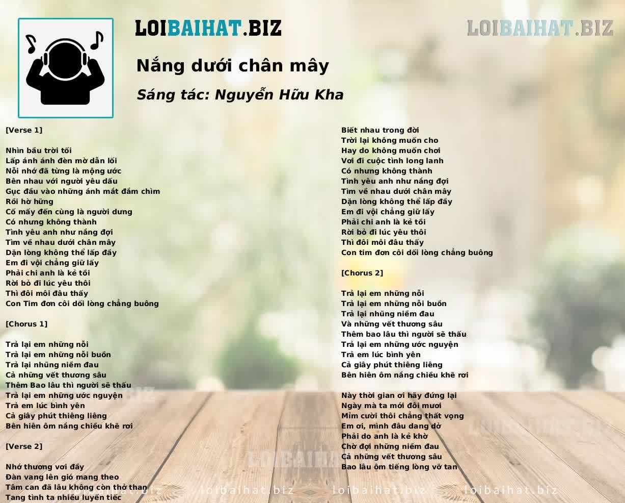 Nắng dưới chân mây