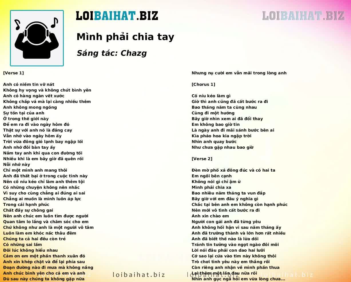 Mình phải chia tay
