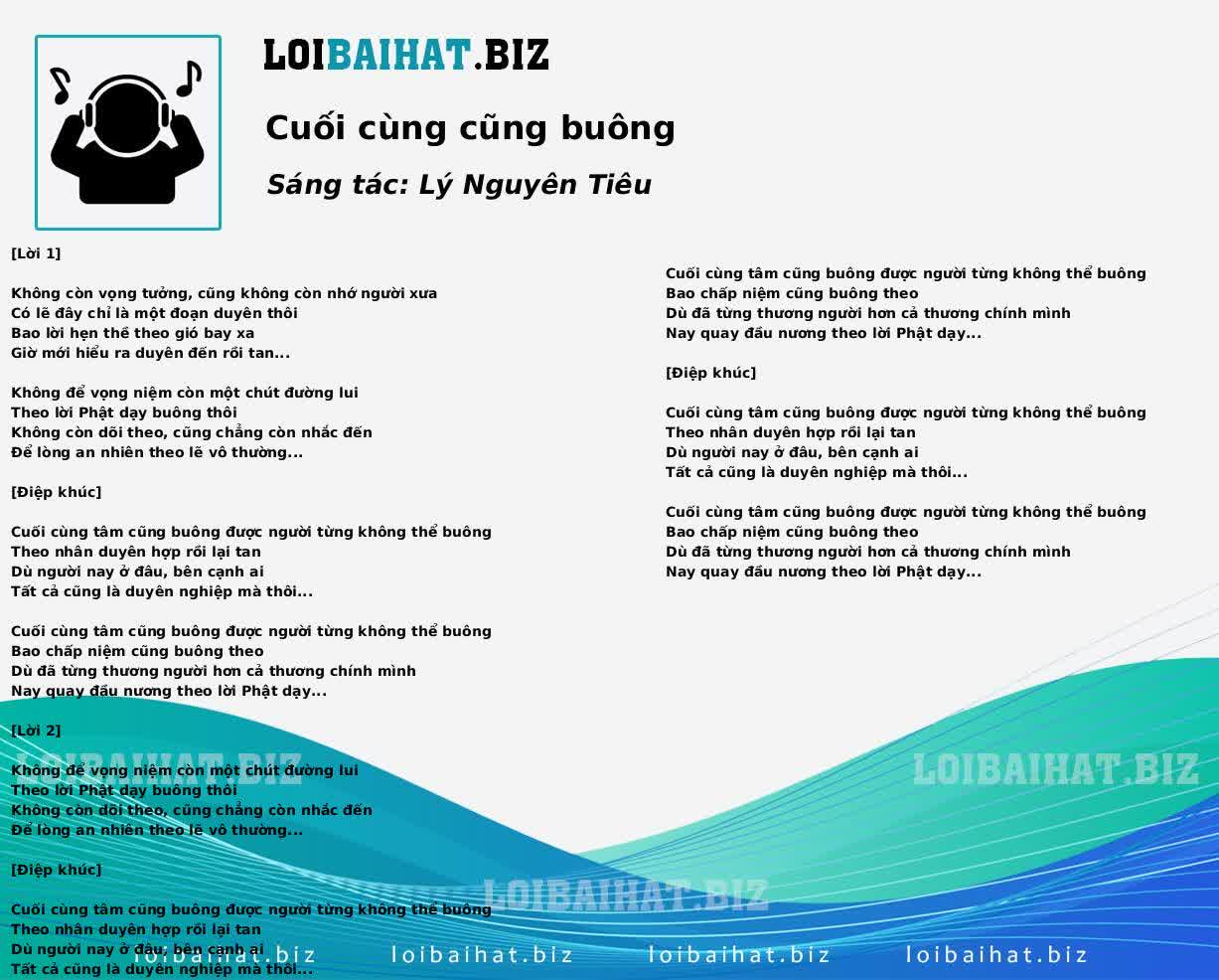 Cuối cùng cũng buông