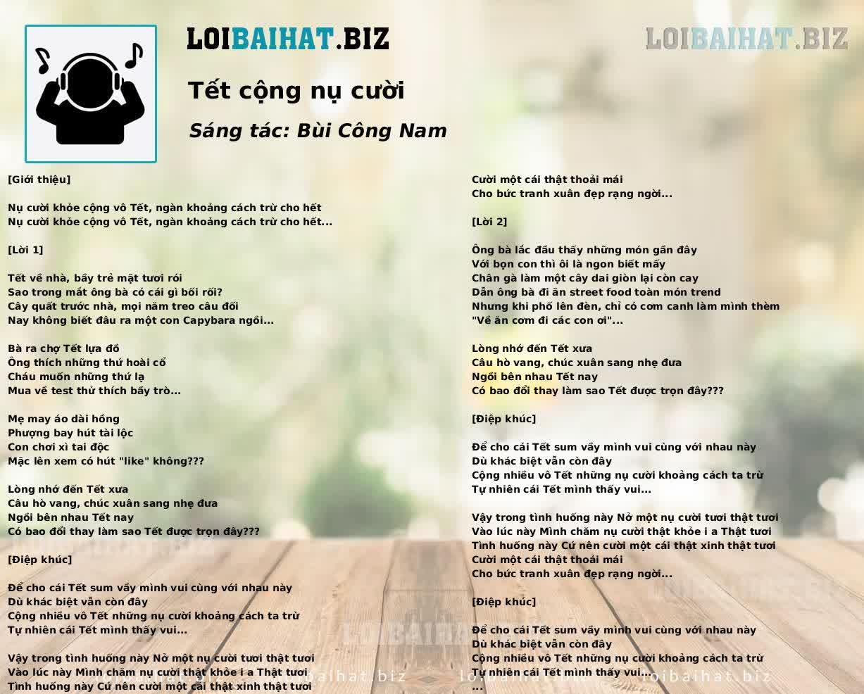 Tết cộng nụ cười