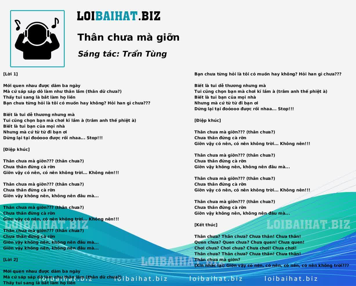 Thân chưa mà giỡn