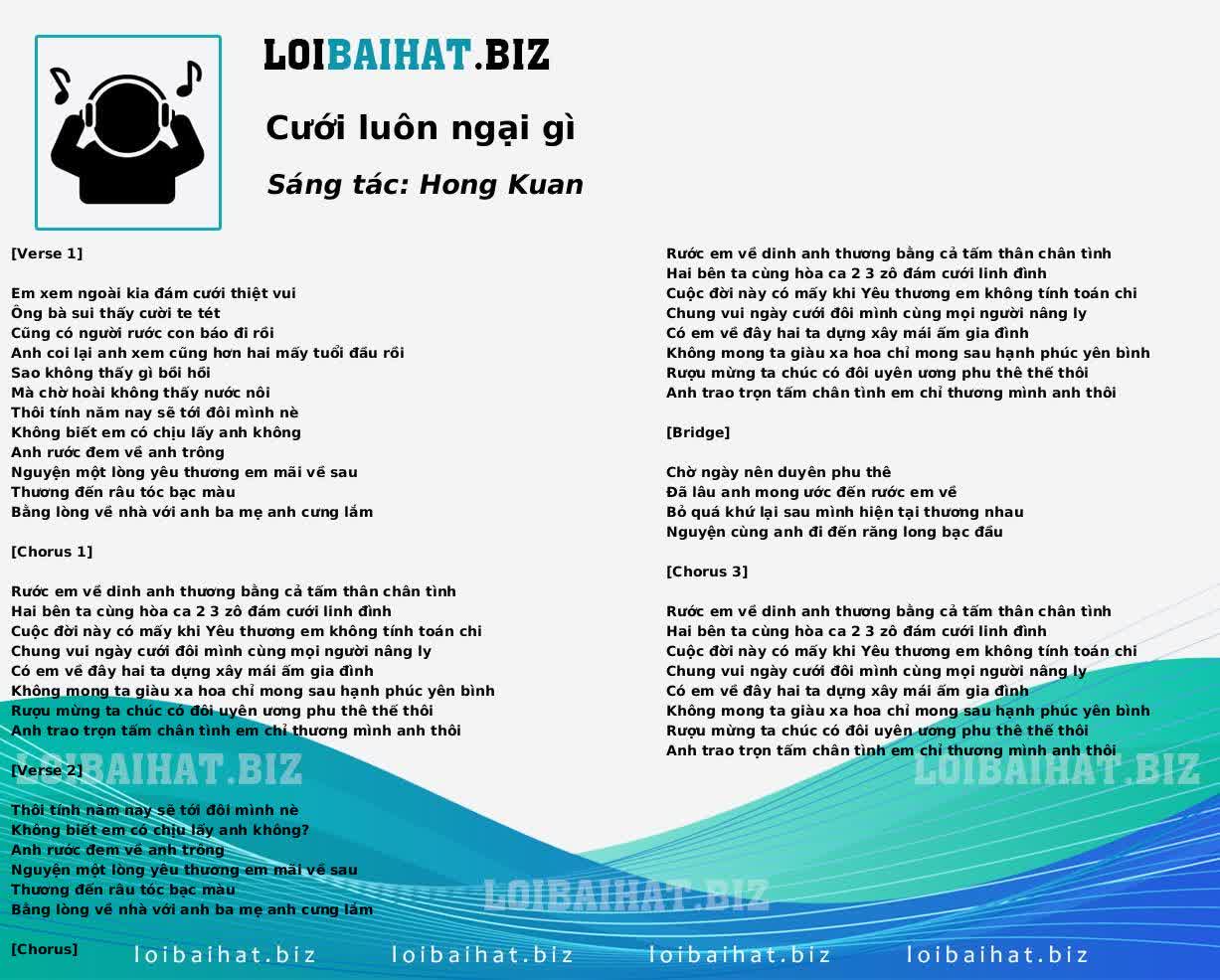 Cưới luôn ngại gì
