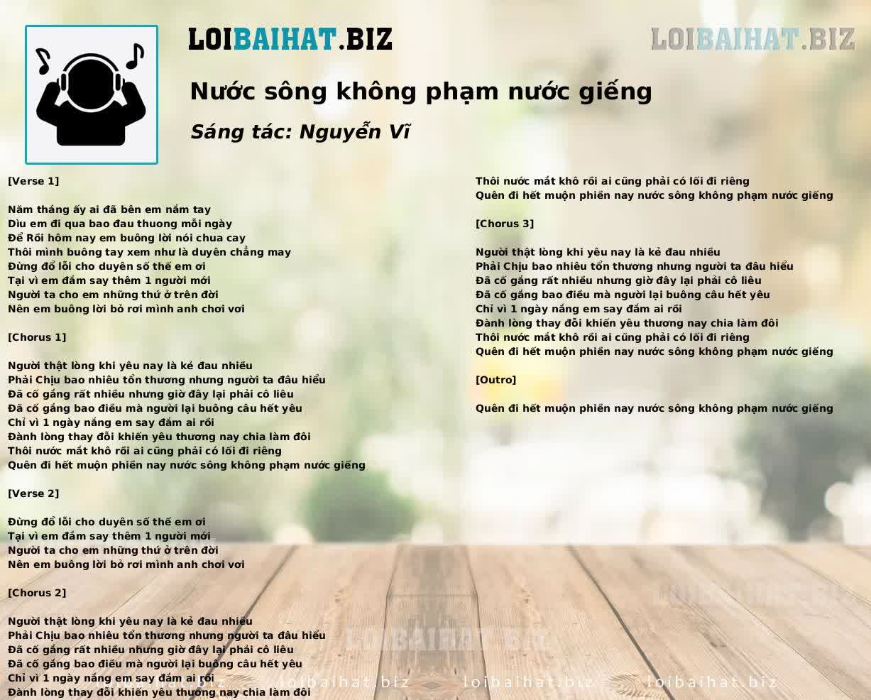 Nước sông không phạm nước giếng