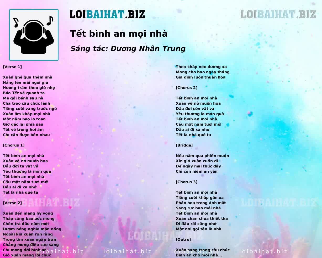 Tết bình an mọi nhà