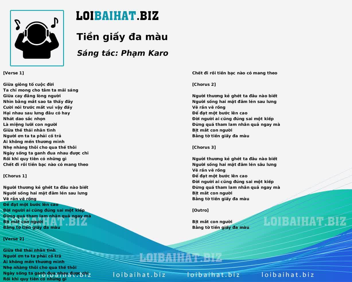 Tiền giấy đa màu