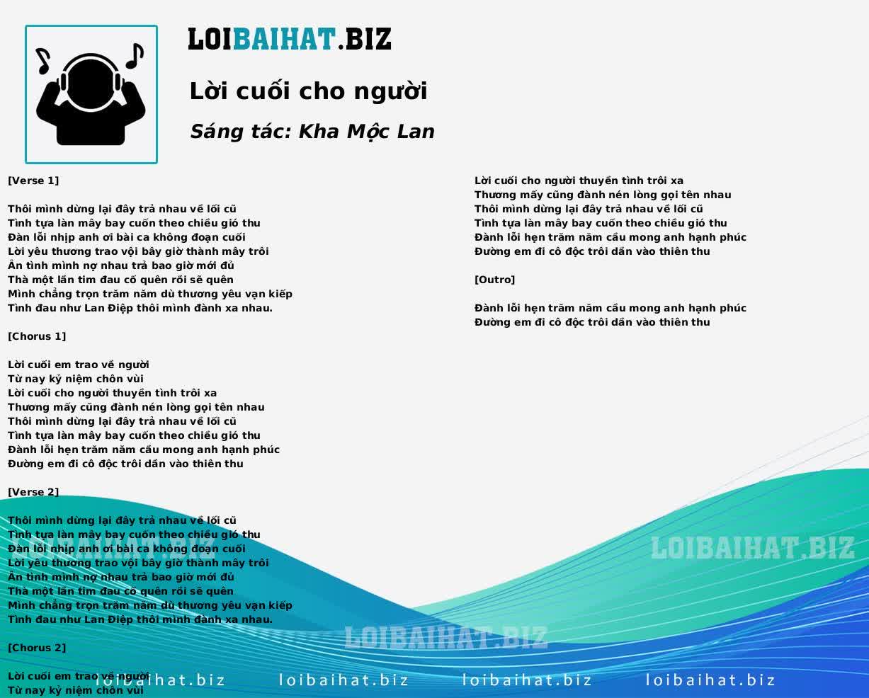 Lời cuối cho người