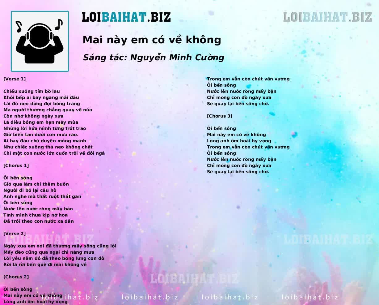 Mai này em có về không