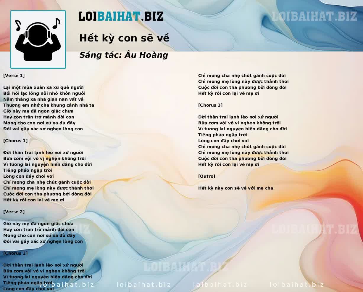 Hết kỳ con sẽ về