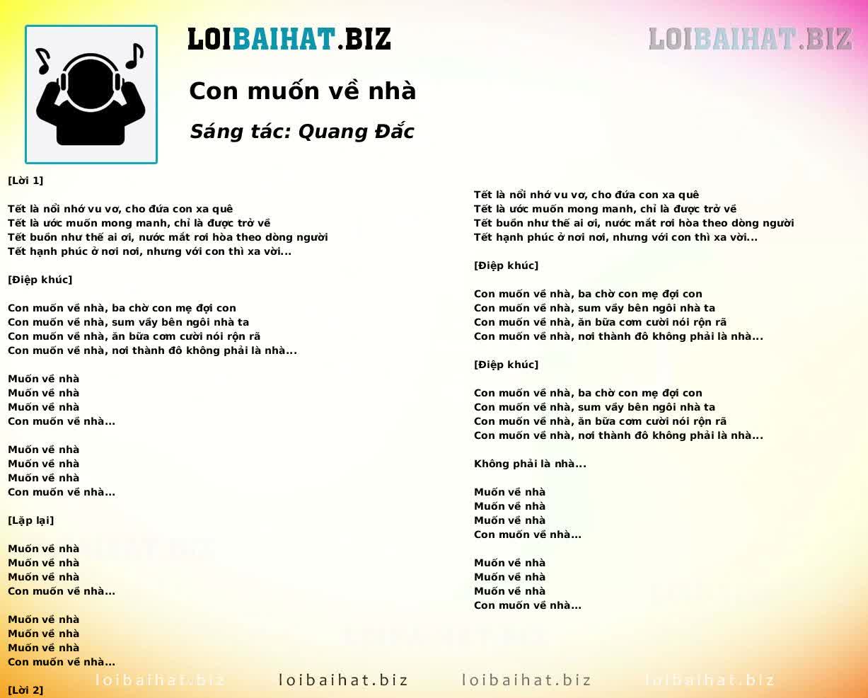 Con muốn về nhà