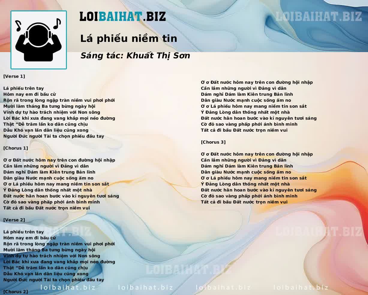 Lá phiếu niềm tin