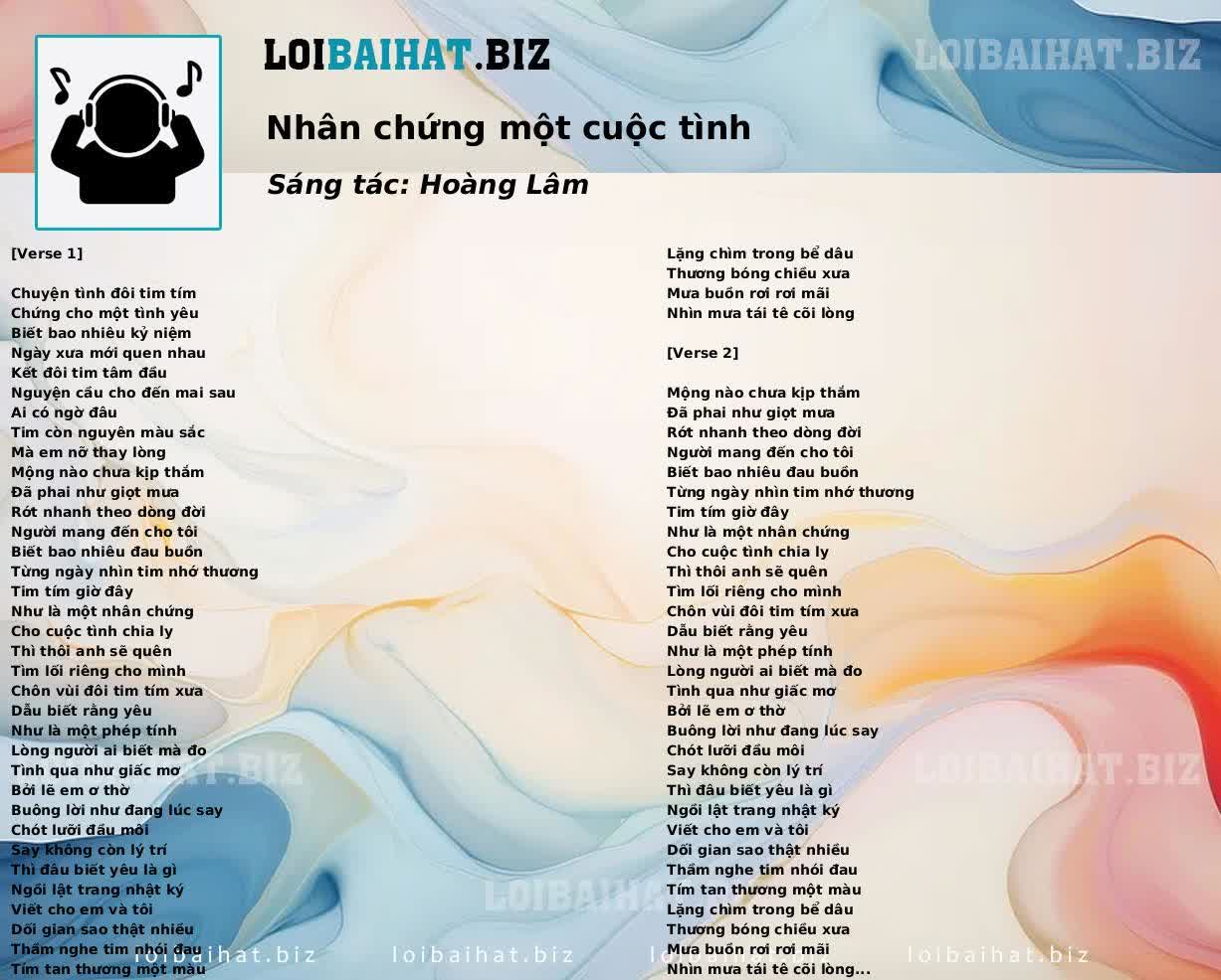 Nhân chứng một cuộc tình