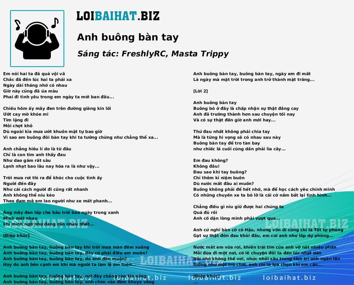 Anh buông bàn tay