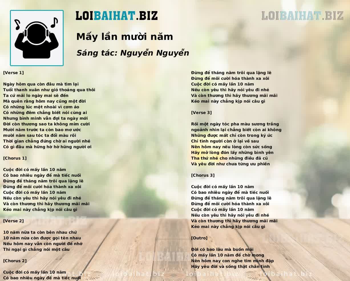 Mấy lần mười năm