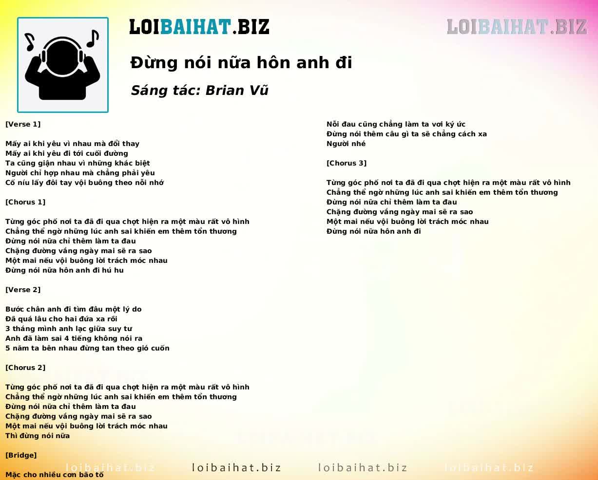Đừng nói nữa hôn anh đi