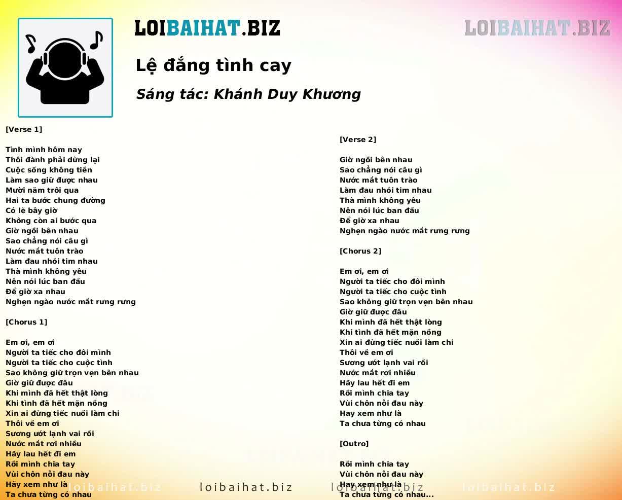 Lệ đắng tình cay