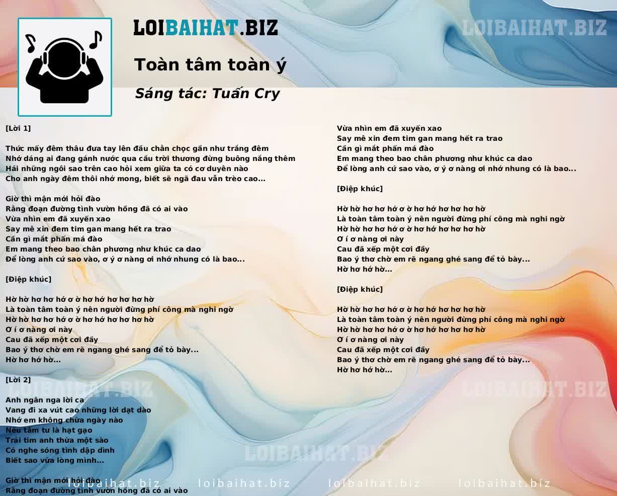 Toàn tâm toàn ý