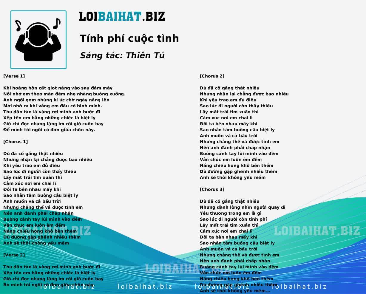 Tính phí cuộc tình