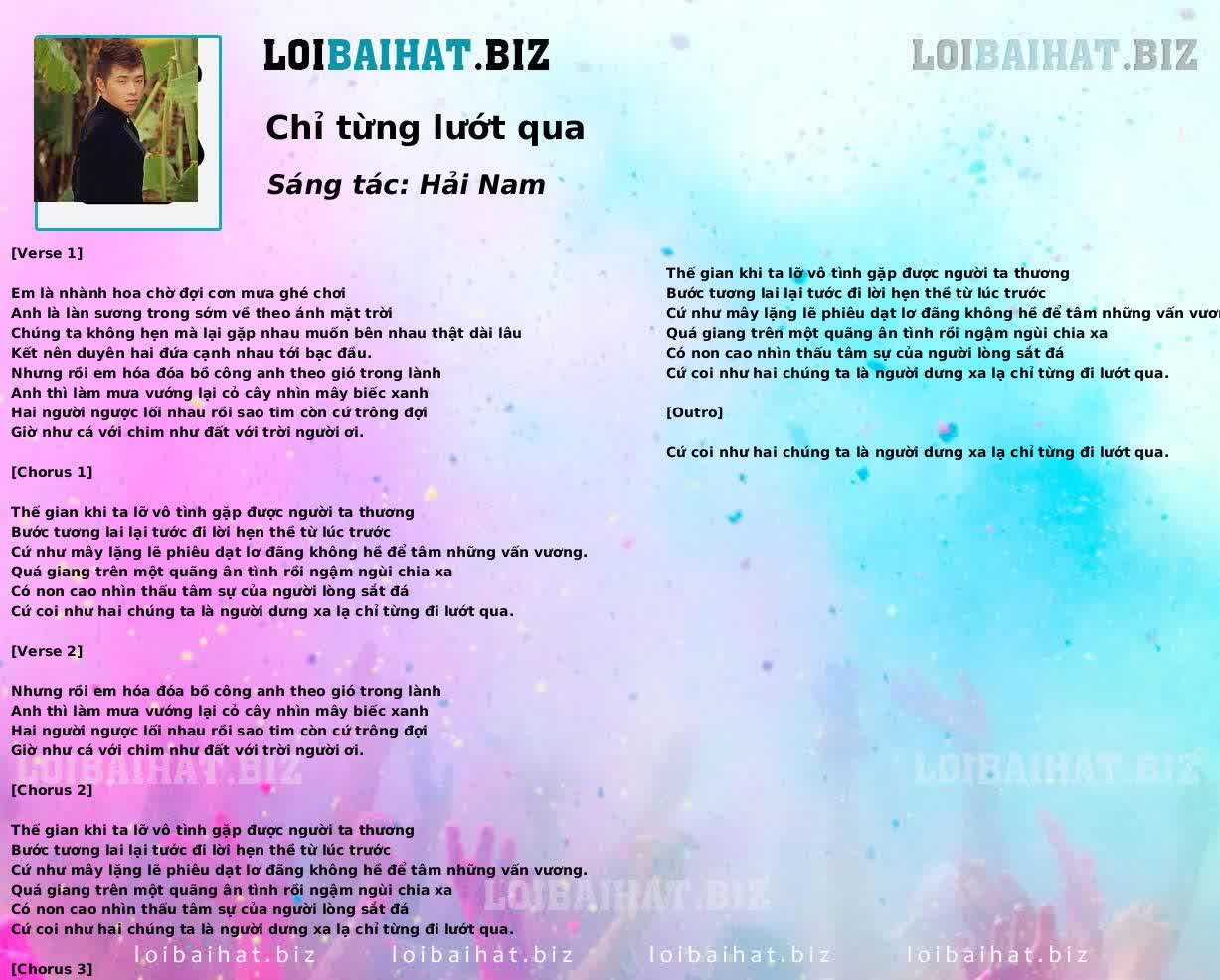Chỉ từng lướt qua