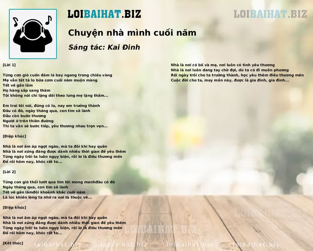 Chuyện nhà mình cuối năm