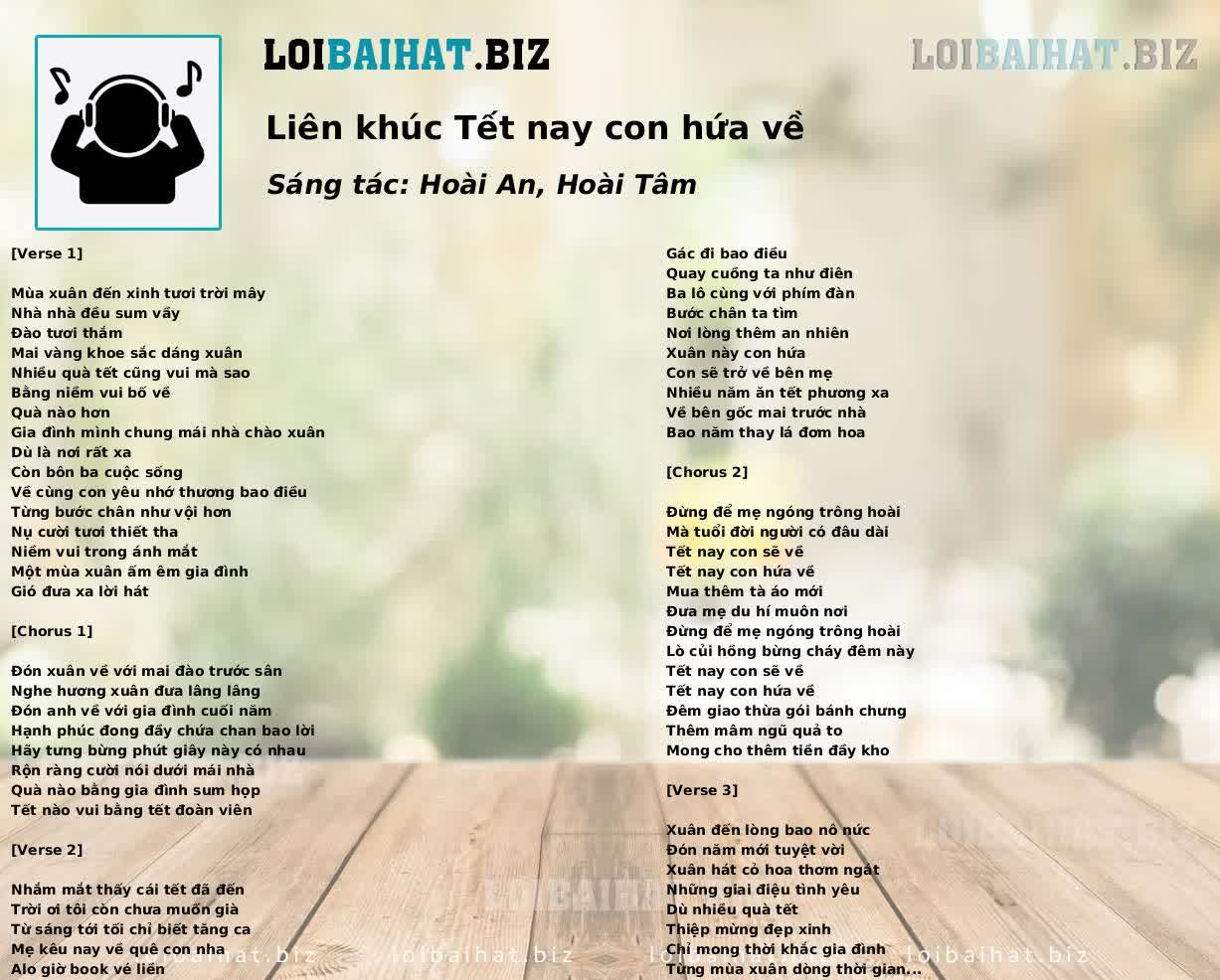 Liên khúc Tết nay con hứa về