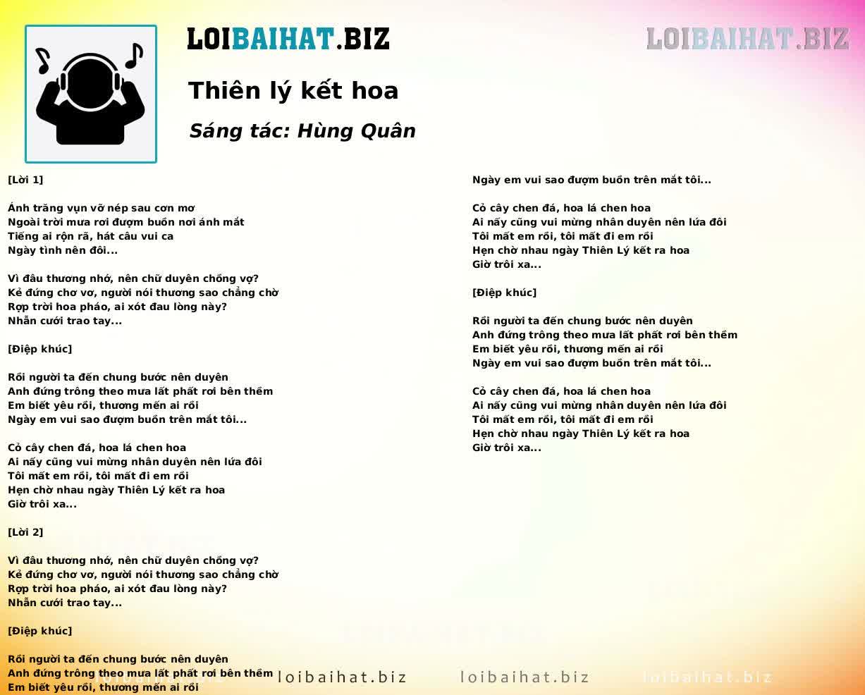 Thiên lý kết hoa