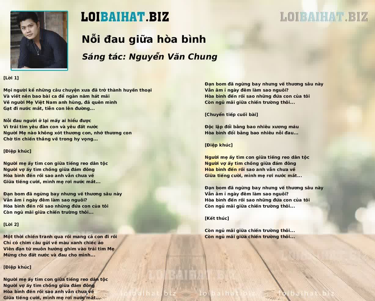 Nỗi đau giữa hòa bình